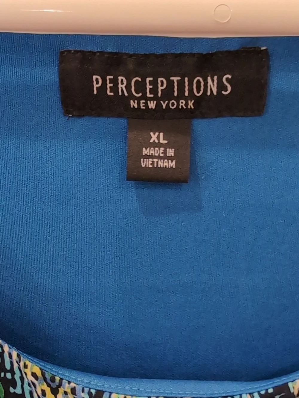 Perceptions Blue & Teal Zigzag Midi Dress with Waist Ring